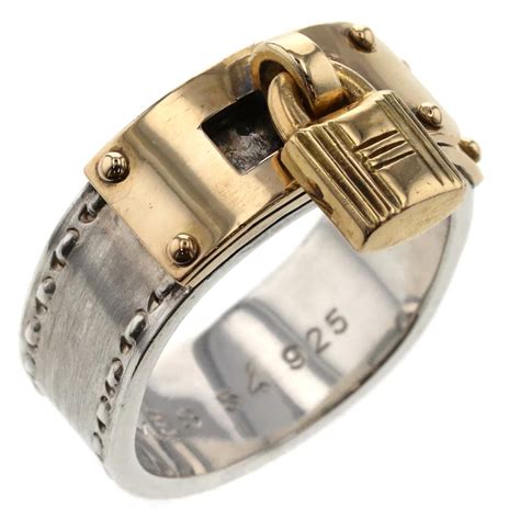 bague hermes argent h|bague kelly hermes.